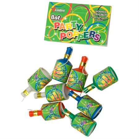 Party Poppers 8st/fp